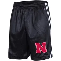 Men's Champion Black Nebraska Huskers Team Lacrosse Shorts