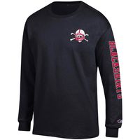 Men's Champion Black Nebraska Huskers Team Stack Long Sleeve T-Shirt