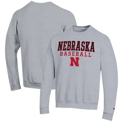 Nebraska Huskers Champion Baseball Stack Pullover Crewneck Sweatshirt