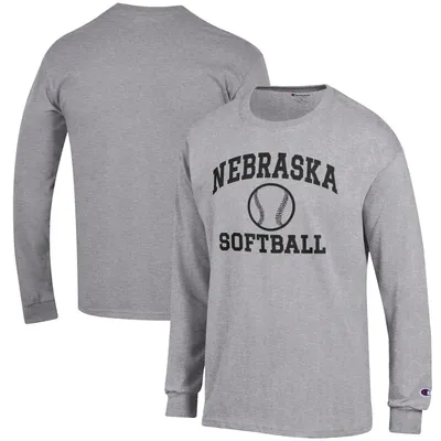 Nebraska Huskers Champion Softball Icon Long Sleeve T-Shirt