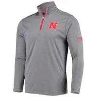 Men's Champion Gray Nebraska Huskers Victory Quarter-Zip Jacket