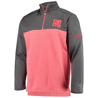 Men's Champion Scarlet Nebraska Huskers Gameday Quarter-Zip Jacket