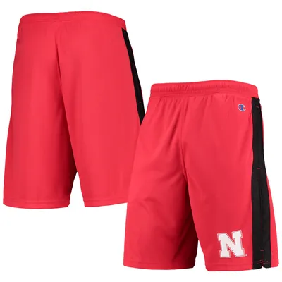 Nebraska Huskers Champion Side Stripe Shorts - Scarlet
