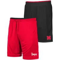 Short réversible Wiggum Nebraska Huskers Colosseum noir/écarlate pour homme