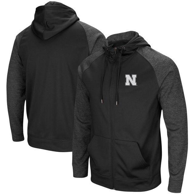 Sweat à capuche Colosseum Blackout Nebraska Huskers Big & Tall Raglan pour homme