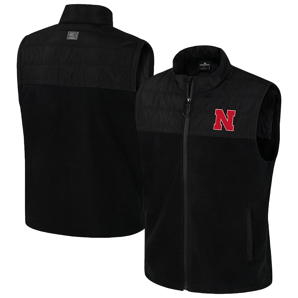 Gilet zippé noir Colosseum Nebraska Huskers Block The Sun pour homme