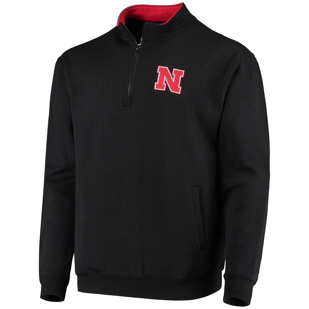 Men's Colosseum Black Nebraska Huskers Tortugas Logo Quarter-Zip Jacket