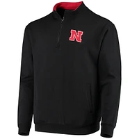 Men's Colosseum Black Nebraska Huskers Tortugas Logo Quarter-Zip Jacket