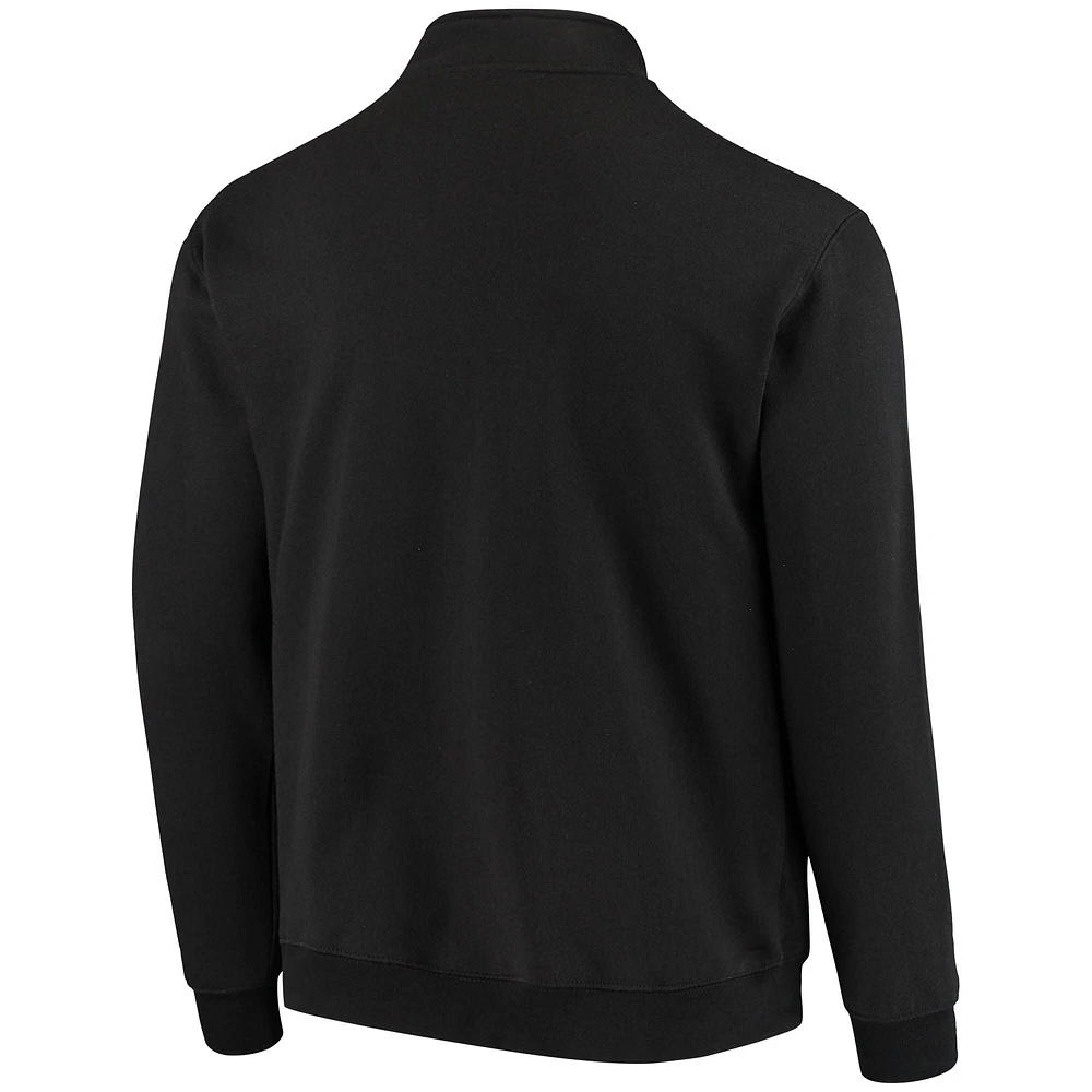 Men's Colosseum Black Nebraska Huskers Tortugas Logo Quarter-Zip Jacket