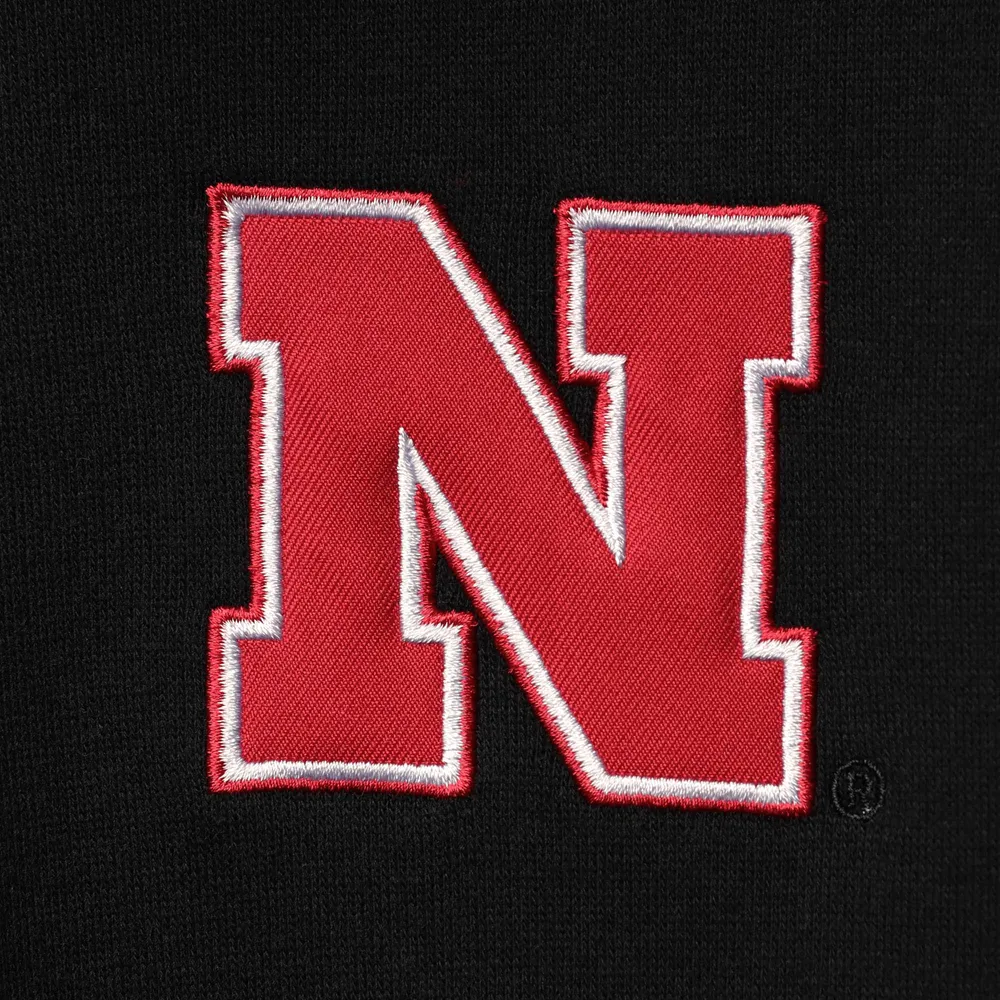 Men's Colosseum Black Nebraska Huskers Tortugas Logo Quarter-Zip Jacket