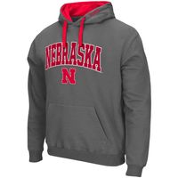 Men's Colosseum Charcoal Nebraska Huskers Big & Tall Arch Logo 2.0 Pullover Hoodie