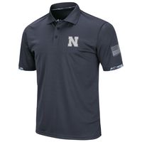 Men's Colosseum Charcoal Nebraska Huskers OHT Military Appreciation Digital Camo Polo