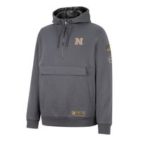 Men's Colosseum Charcoal Nebraska Huskers OHT Military Appreciation Quarter-Zip Hoodie