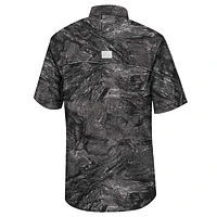 Chemise de pêche Colosseum Charcoal Nebraska Huskers Realtree Aspect Charter pour homme