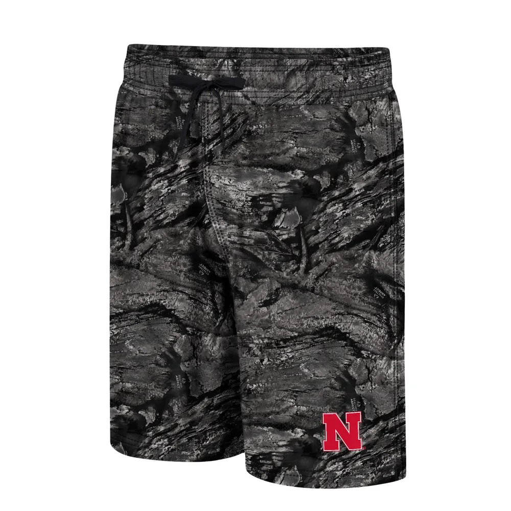 Short de bain Colosseum Charcoal Nebraska Huskers Realtree Aspect Ohana pour homme