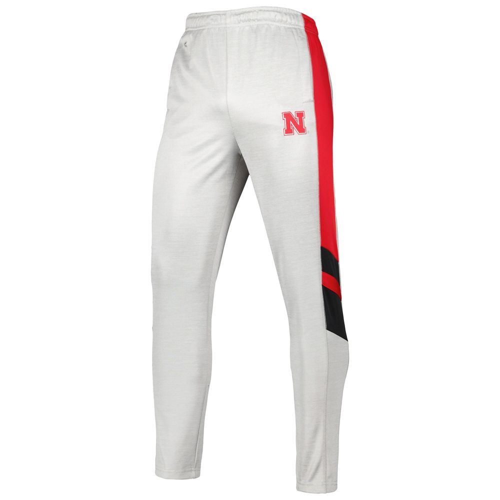 Men's Colosseum Heathered Gray/Scarlet Nebraska Huskers Bushwood Pants