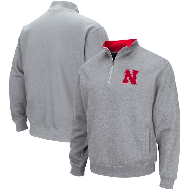 Veste homme Colosseum gris chiné Nebraska Huskers Tortugas Team Logo quart-zip