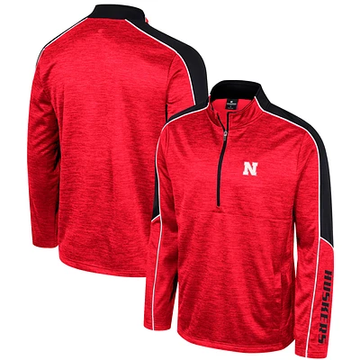 Veste à demi-glissière Colosseum Red Nebraska Huskers pour homme