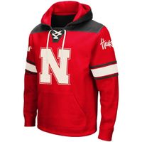 Men's Colosseum Scarlet Nebraska Huskers 2.0 Lace-Up Pullover Hoodie
