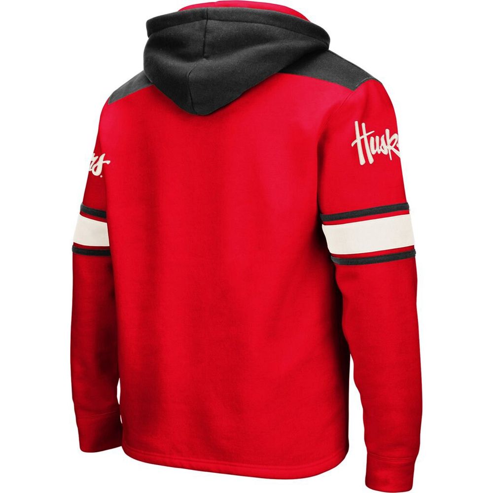 Men's Colosseum Scarlet Nebraska Huskers 2.0 Lace-Up Pullover Hoodie
