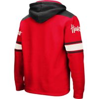 Men's Colosseum Scarlet Nebraska Huskers 2.0 Lace-Up Pullover Hoodie