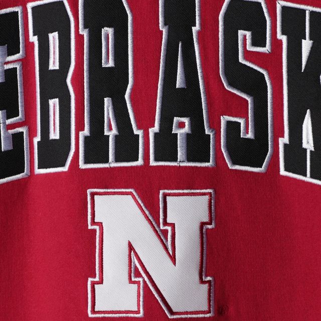 Colosseum Scarlet Nebraska Huskers Arch & Logo Crew Neck Sweat-shirt pour homme