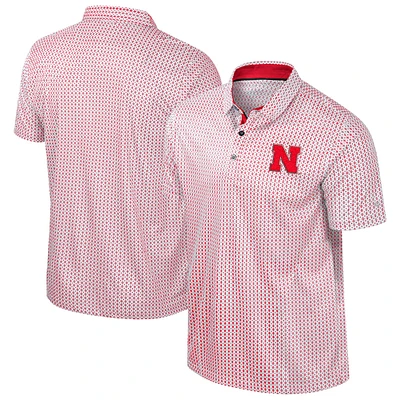 Polo Marty Rival pour homme Colosseum Scarlet Nebraska Huskers Big & Tall