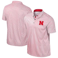 Polo Marty Rival pour homme Colosseum Scarlet Nebraska Huskers Big & Tall