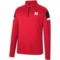 Men's Colosseum Scarlet Nebraska Huskers Golf Match Quarter-Zip Windshirt