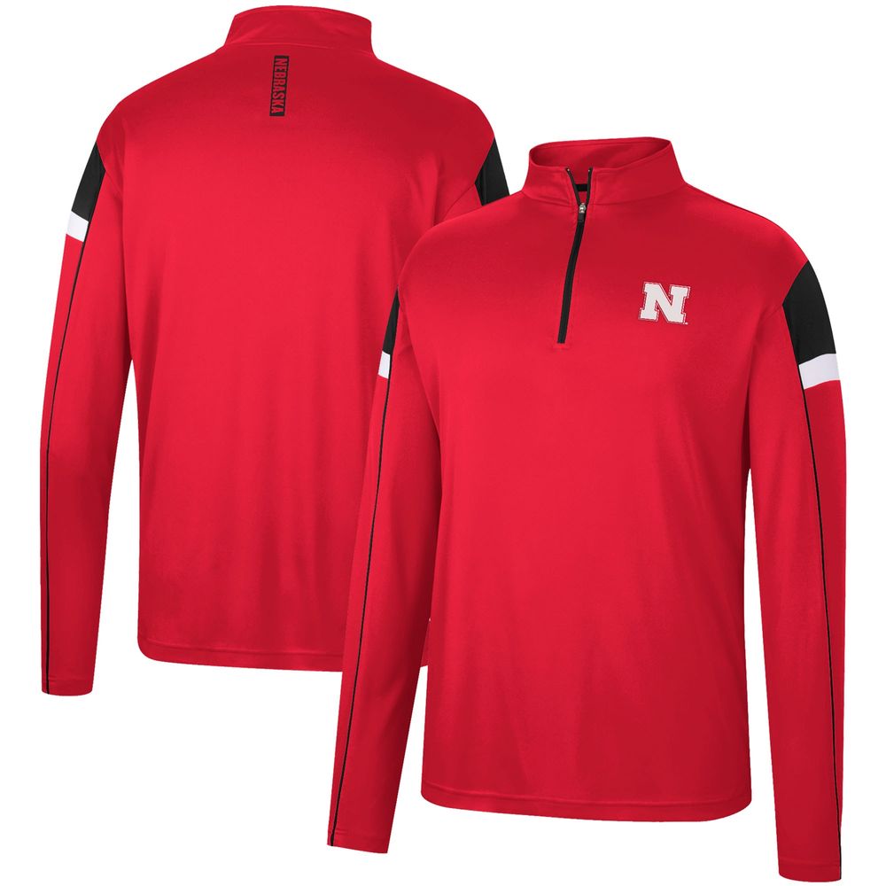 Men's Colosseum Scarlet Nebraska Huskers Golf Match Quarter-Zip Windshirt