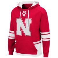 Men's Colosseum Scarlet Nebraska Huskers Lace Up 3.0 Pullover Hoodie