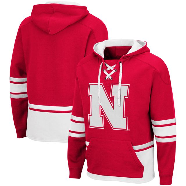 Chandail à capuchon Colosseum Scarlet Nebraska Huskers lacets 3.0 pour hommes