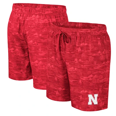 Men's Colosseum Scarlet Nebraska Huskers Ozark Swim Shorts