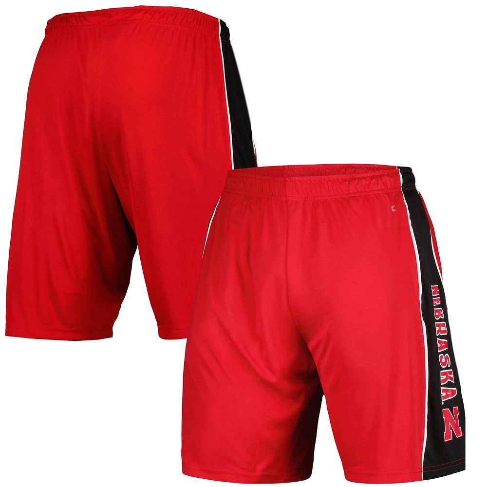 Men's Colosseum Scarlet Nebraska Huskers Panel Shorts