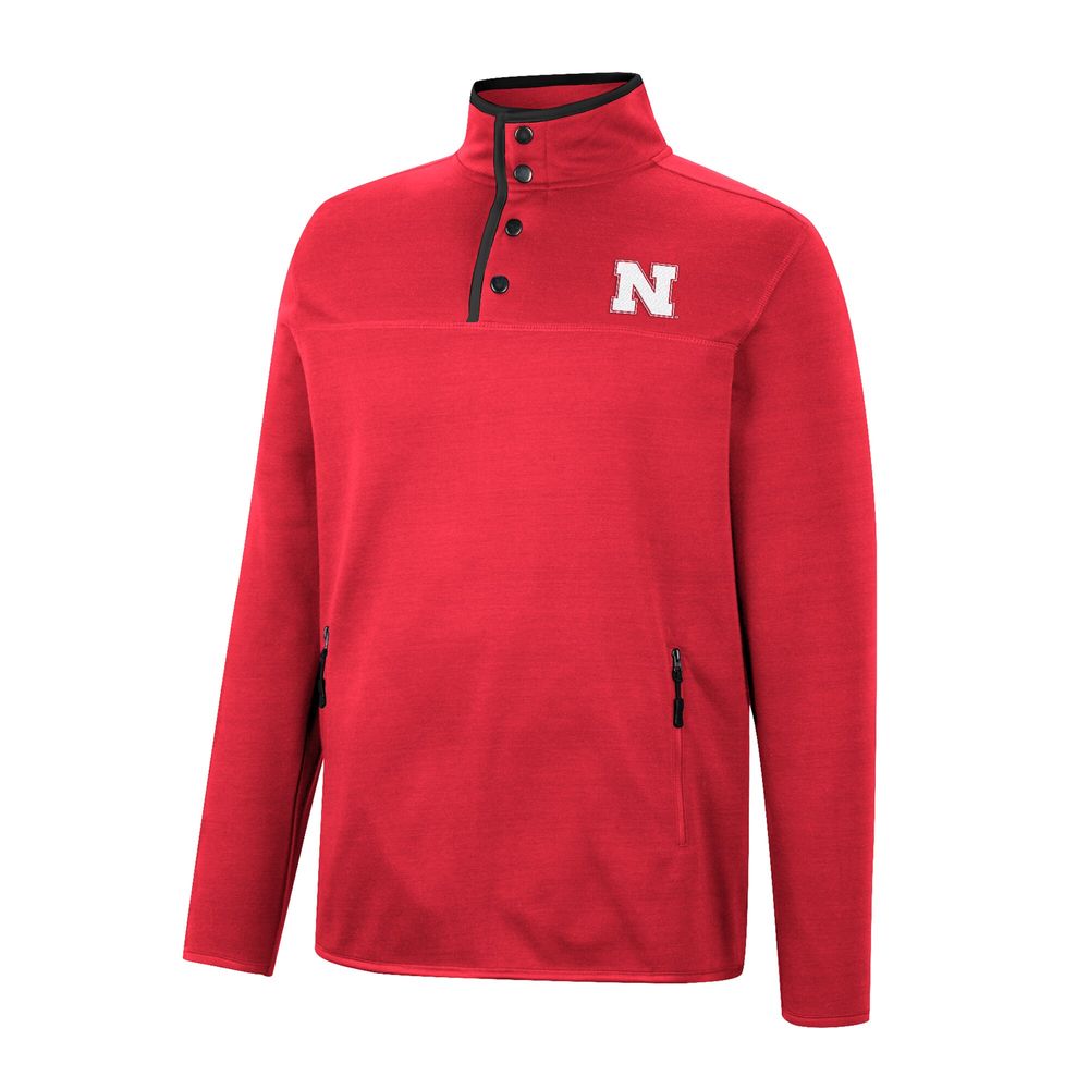 Men's Colosseum Scarlet Nebraska Huskers Rebound Quarter-Snap Jacket