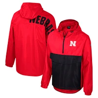 Men's Colosseum  Scarlet Nebraska Huskers Reloaded Anorak Half-Zip Jacket