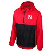 Men's Colosseum  Scarlet Nebraska Huskers Reloaded Anorak Half-Zip Jacket