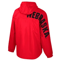 Men's Colosseum  Scarlet Nebraska Huskers Reloaded Anorak Half-Zip Jacket