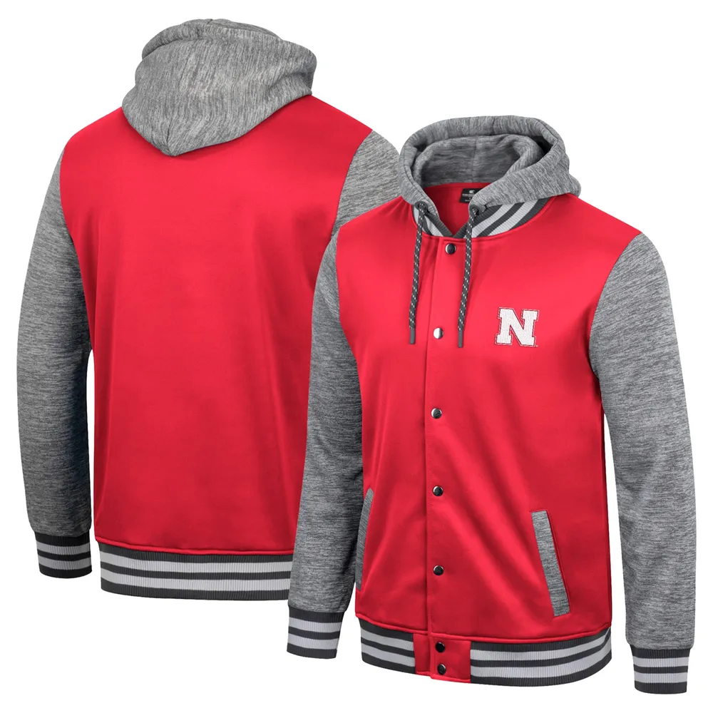 Men's Colosseum Charcoal Nebraska Huskers OHT Military Appreciation Quarter-Zip Hoodie Size: Large