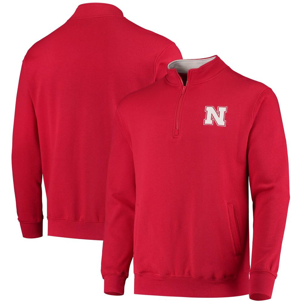 Men's Colosseum Scarlet Nebraska Huskers Tortugas Logo Quarter-Zip Jacket