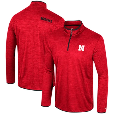 Coupe-vent à quart de zip Colosseum Scarlet Nebraska Huskers Wright pour hommes