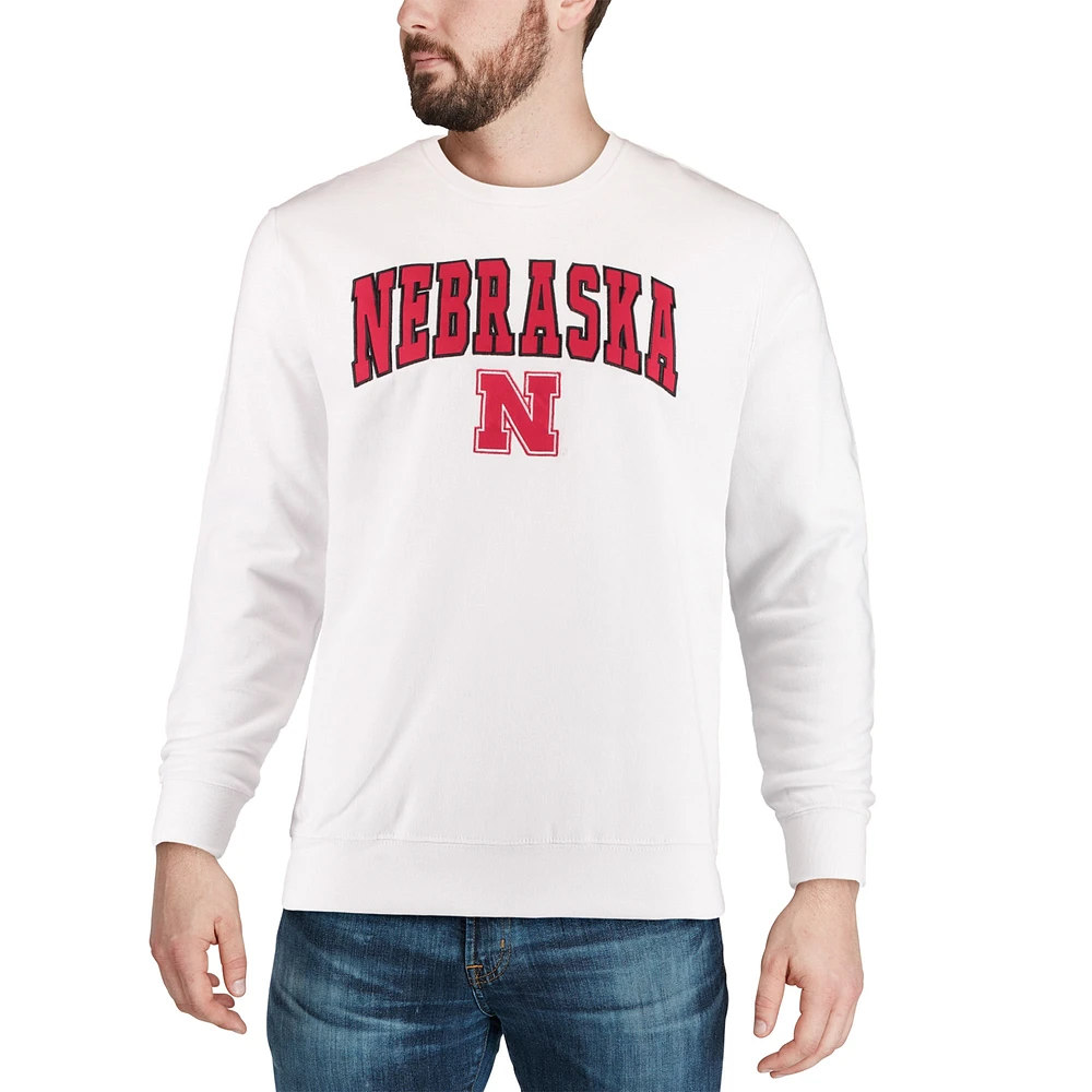 Sweat Colosseum Blanc Huskers Arch & Logo Homme