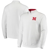 Colosseum White Nebraska Huskers Tortugas Logo Quarter-Zip Jacket pour homme