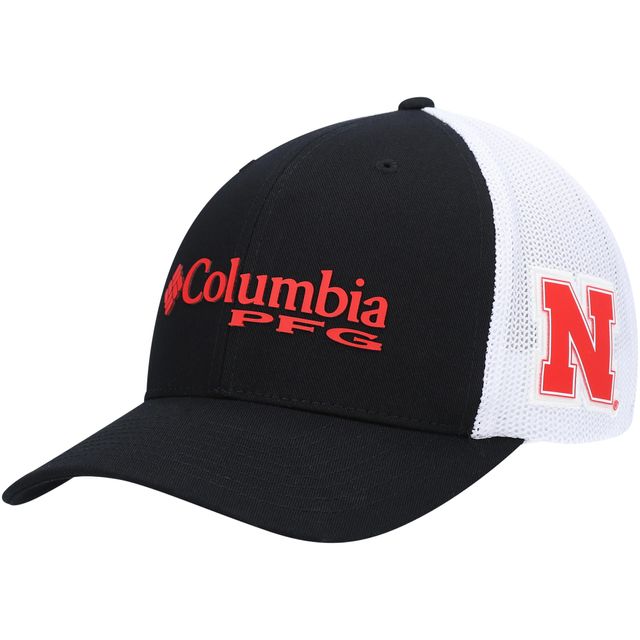 Casquette à logo Snapback Columbia Huskers du Nebraska PFG pour homme, noire