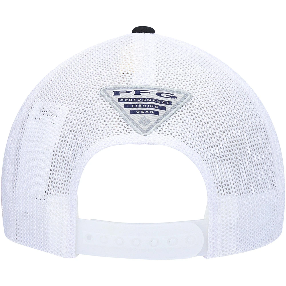 Men's Columbia Black Nebraska Huskers PFG Logo Snapback Hat