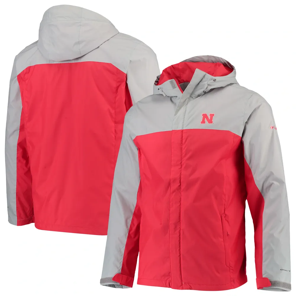 Veste Columbia grise/écarlate Huskers du Nebraska Glennaker Storm pour homme