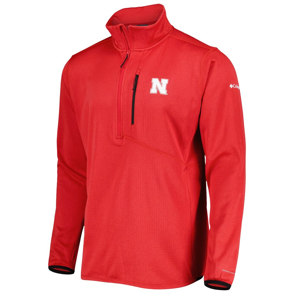 Men's Columbia Scarlet Nebraska Huskers Park View Omni-Wick Half-Zip Top