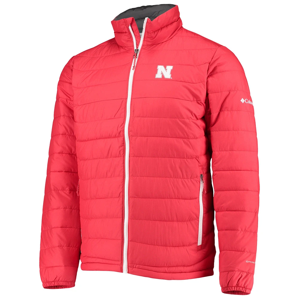 Men's Columbia Scarlet Nebraska Huskers Powder Lite Omni-Heat Reflective Full-Zip Jacket