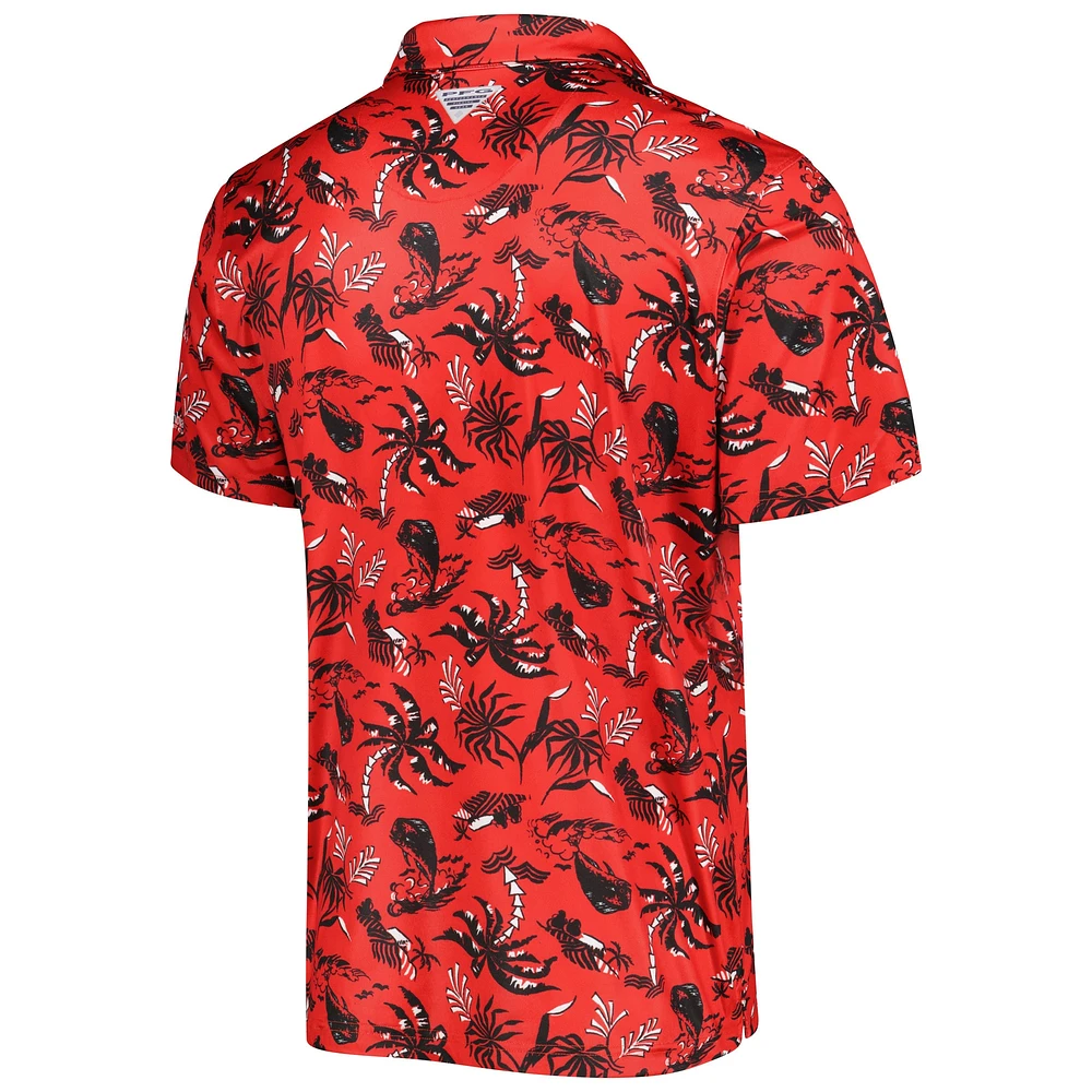 Men's Columbia Scarlet Nebraska Huskers Super Terminal Tackle Omni-Shade Polo