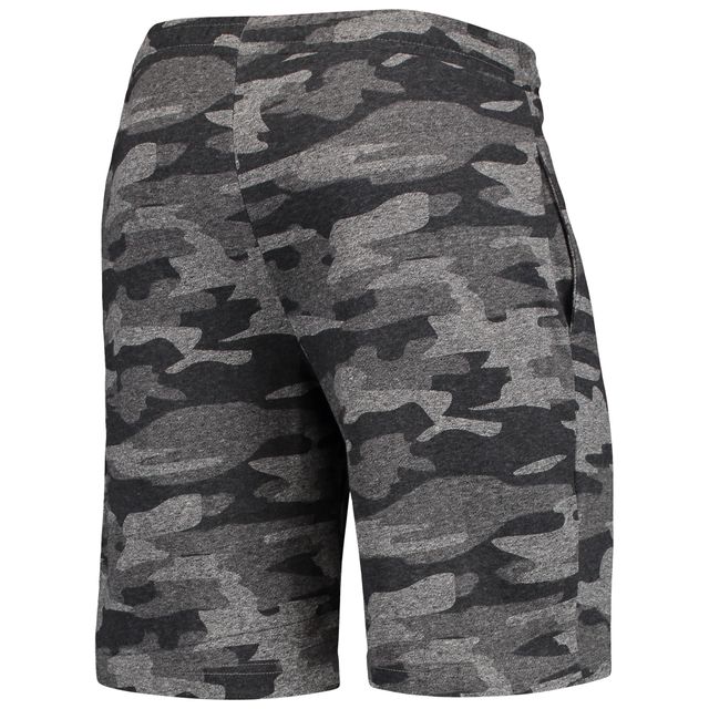 Short de détente Concepts Sport Charcoal/Gris Nebraska Huskers Camo Backup Terry Jam pour homme